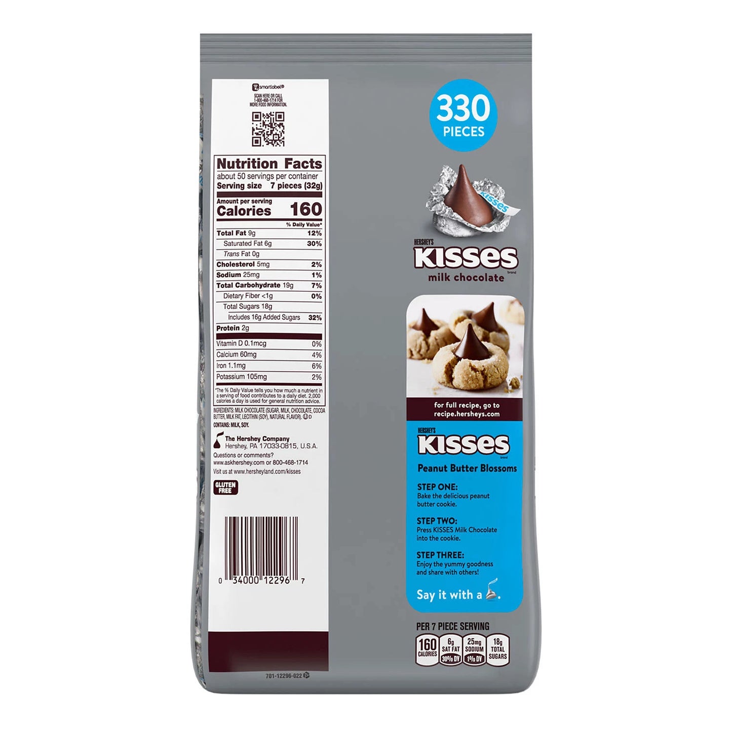 HERSHEY'S KISSES Milk Chocolate Candy, 330 pcs.