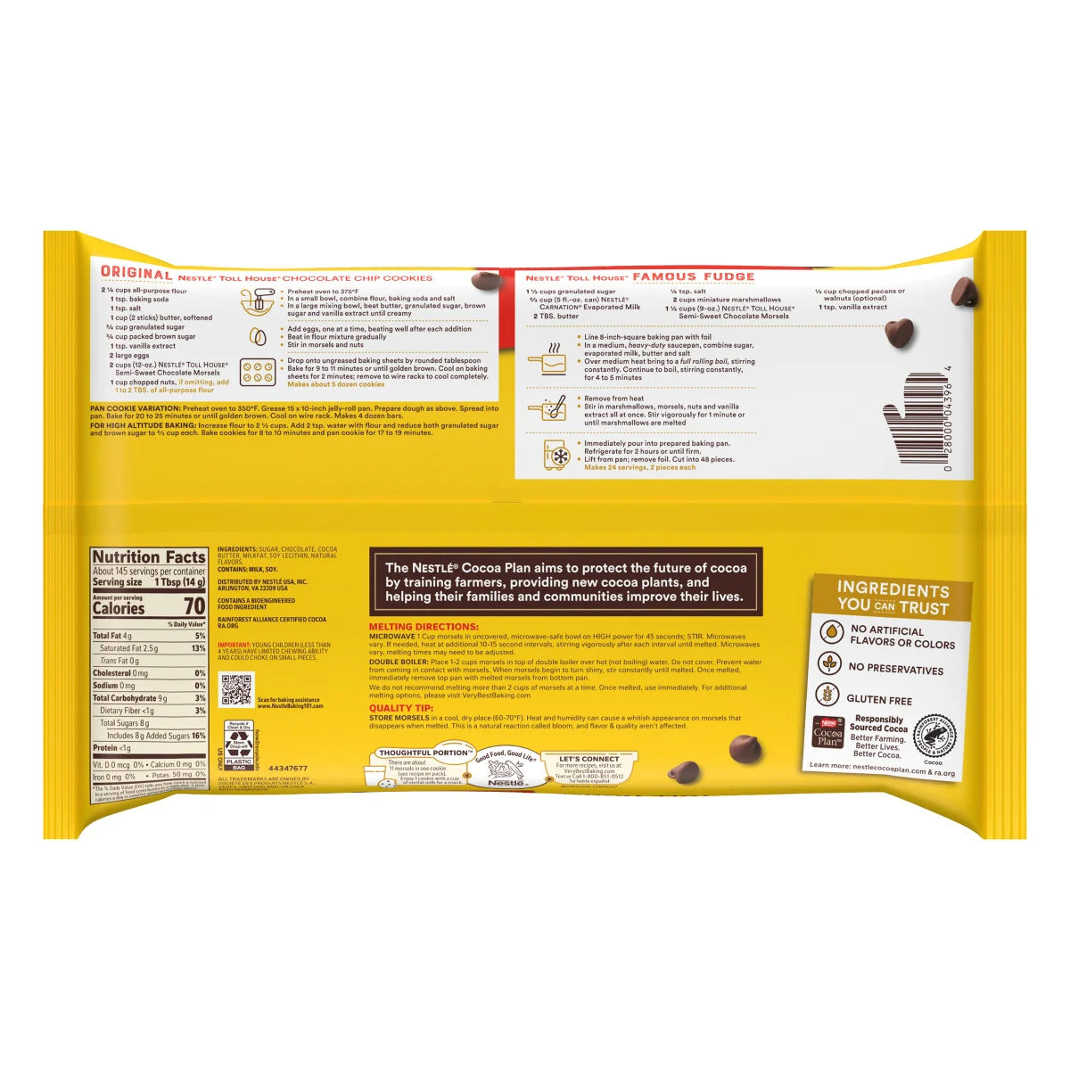 Nestlé Toll House, Semi-Sweet Chocolate Chip Morsels, 72 oz