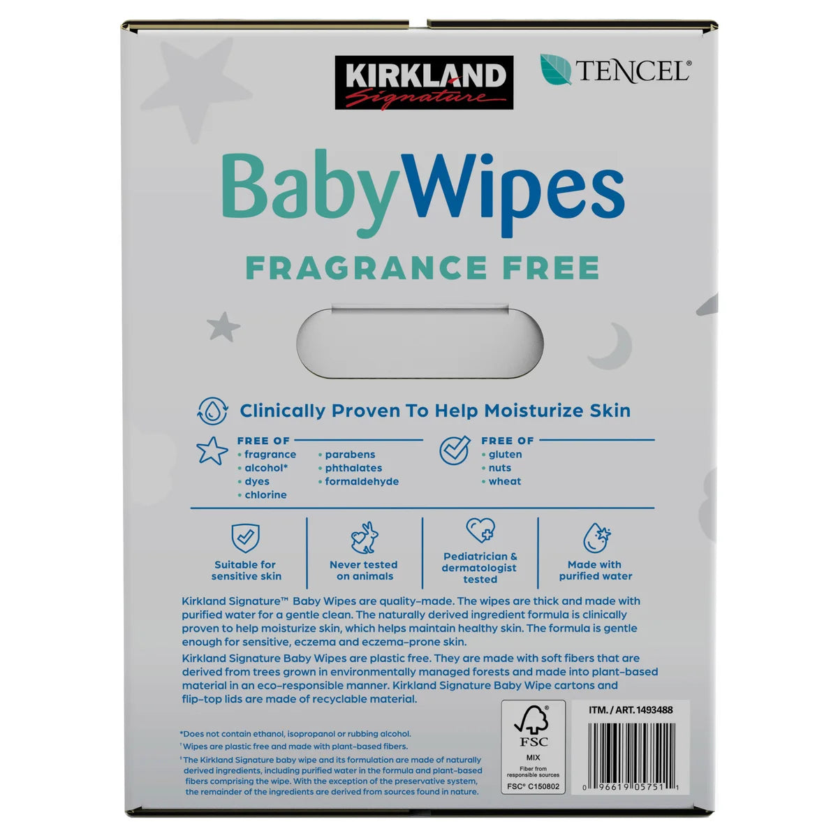 Kirkland Signature Baby Wipes Fragrance Free, 900-count