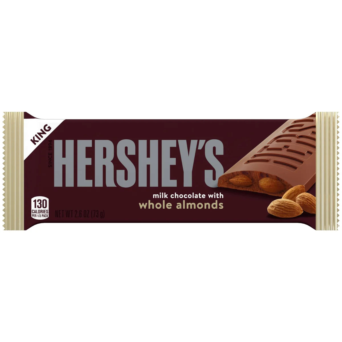 Hershey's Milk Chocolate with Almonds, King Size, 18-count