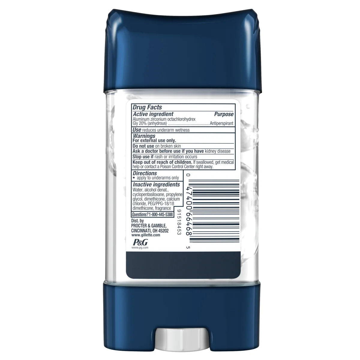 Gillette Ultimate Protection 6-in-1 Antiperspirant, 3.8 oz, 5-pack