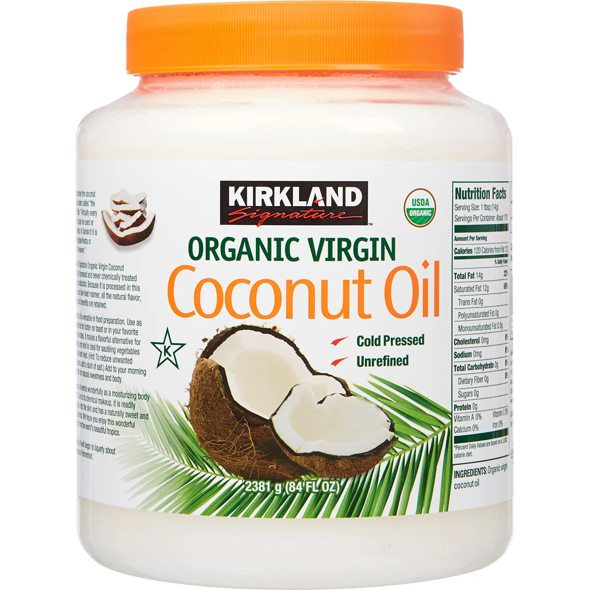 Kirkland Organic Virgin Coconut Oil 2381 g