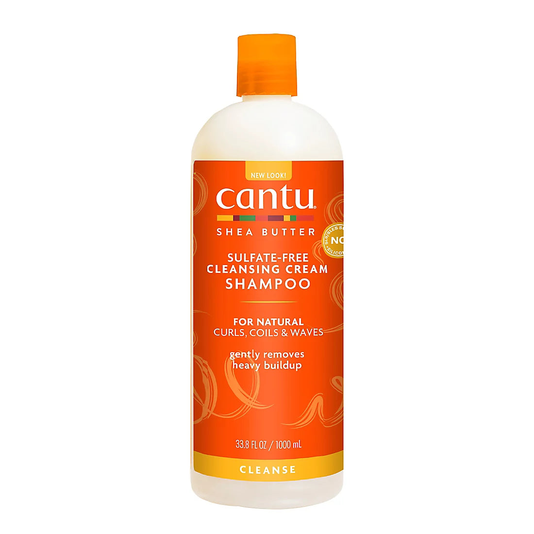 Cantu Shea Butter for Natural Hair Sulfate-Free Cleansing Cream Shampoo, 1 Liter