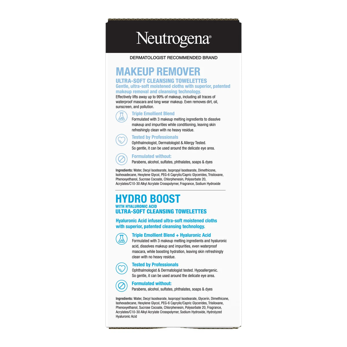 Neutrogena Makeup Remover Wipes, 125-count