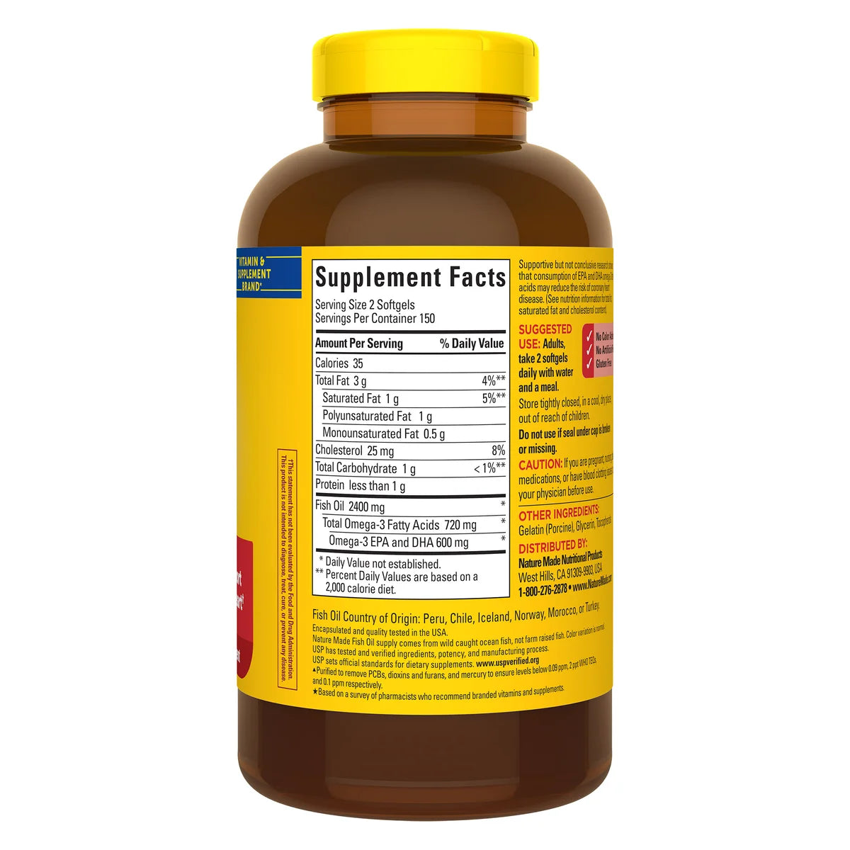 Nature Made Fish Oil 1200 mg, 300 Softgels