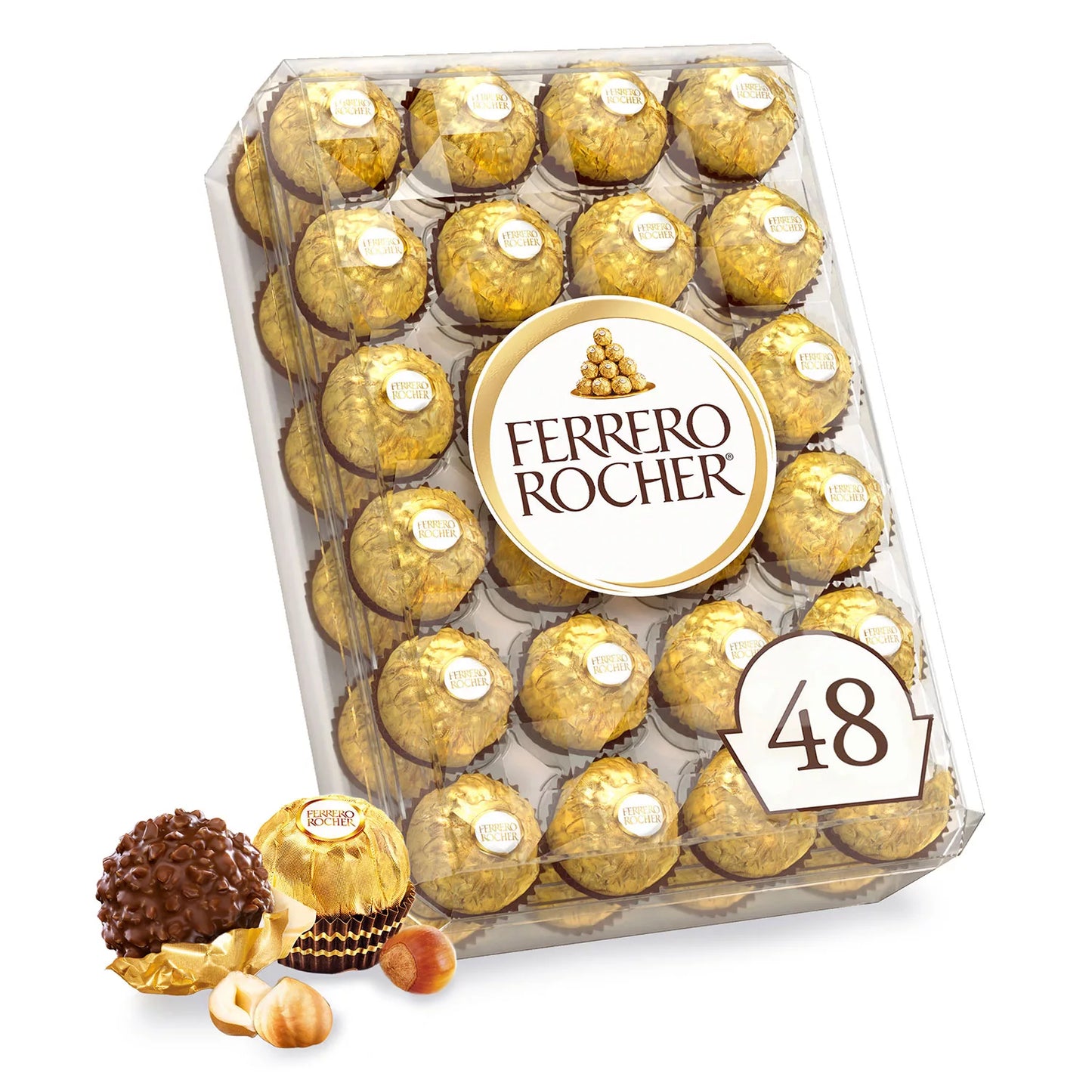 Ferrero Rocher Premium Milk Chocolate Hazelnut, 48 ct.