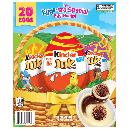 Kinder Joy Easter Chocolate Surprise Egg, 0.7 oz., 20 pk.
