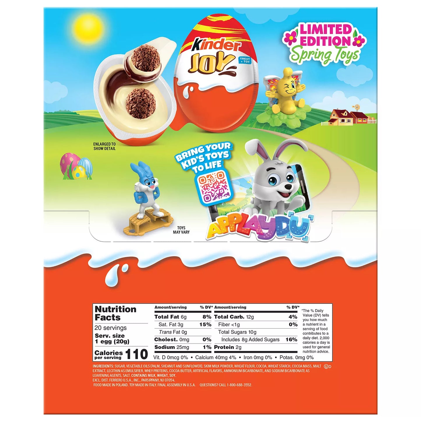 Kinder Joy Easter Chocolate Surprise Egg, 0.7 oz., 20 pk.