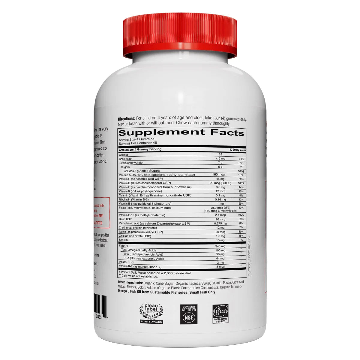 SmartyPants Kids Formula Multivitamin, 180 Gummies