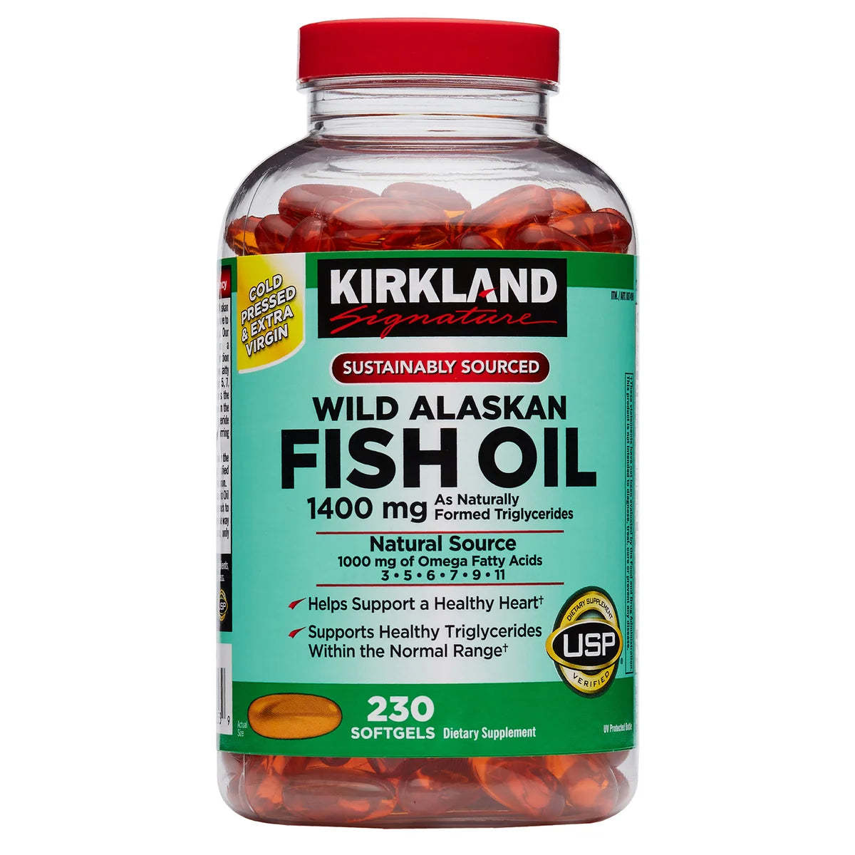 Kirkland Signature Wild Alaskan Fish Oil 1400 mg., 230 Softgels