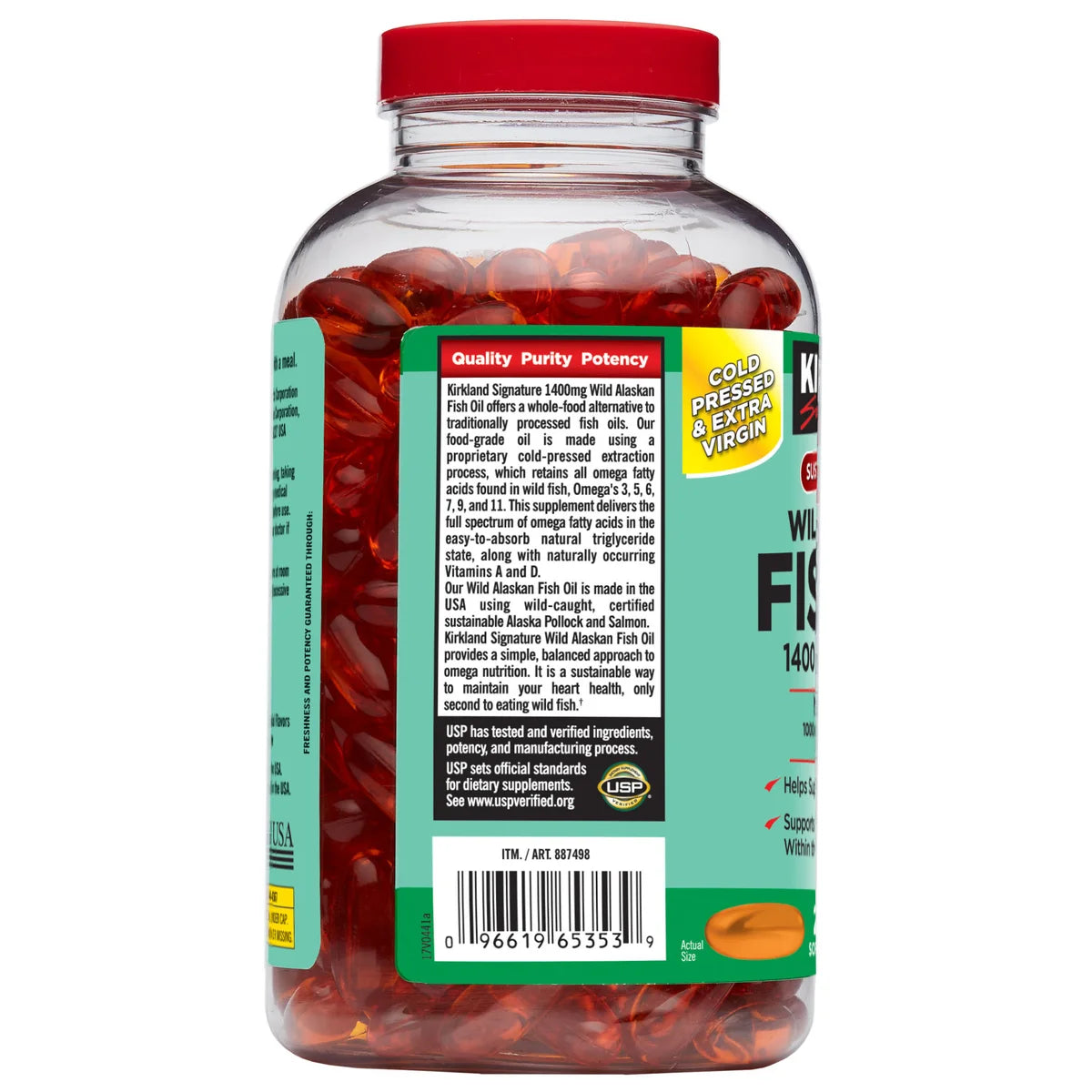 Kirkland Signature Wild Alaskan Fish Oil 1400 mg., 230 Softgels