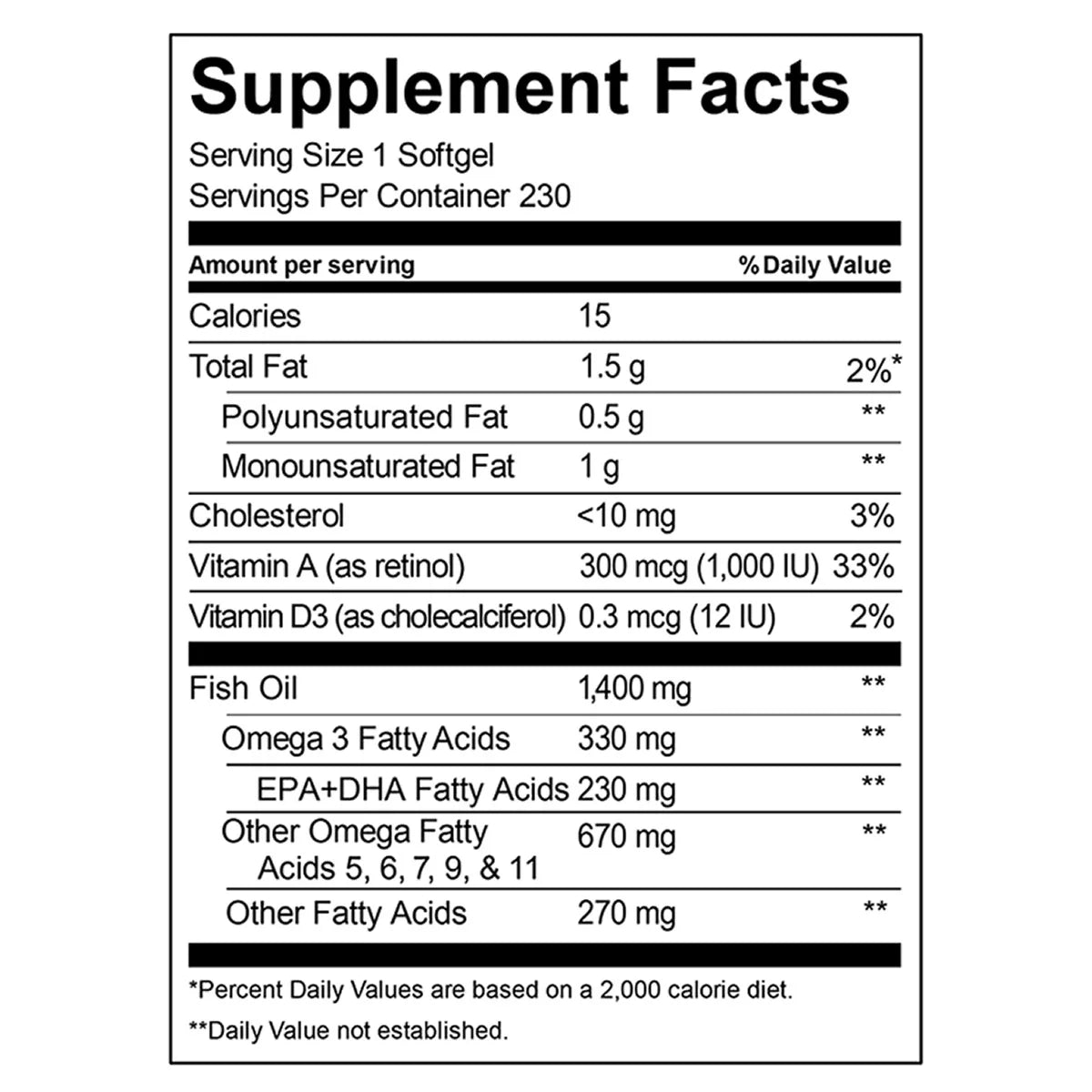 Kirkland Signature Wild Alaskan Fish Oil 1400 mg., 230 Softgels