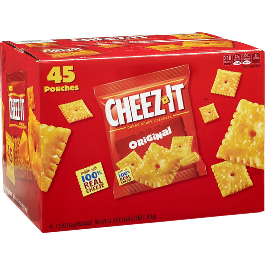 Cheez-It Crackers, Cheddar, 1.5 oz, 45-count