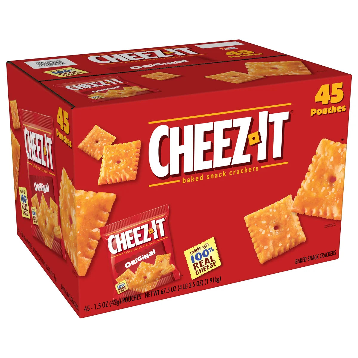 Cheez-It Crackers, Cheddar, 1.5 oz, 45-count