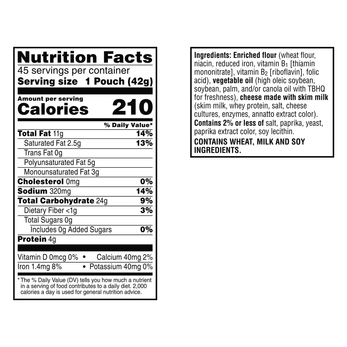 Cheez-It Crackers, Cheddar, 1.5 oz, 45-count