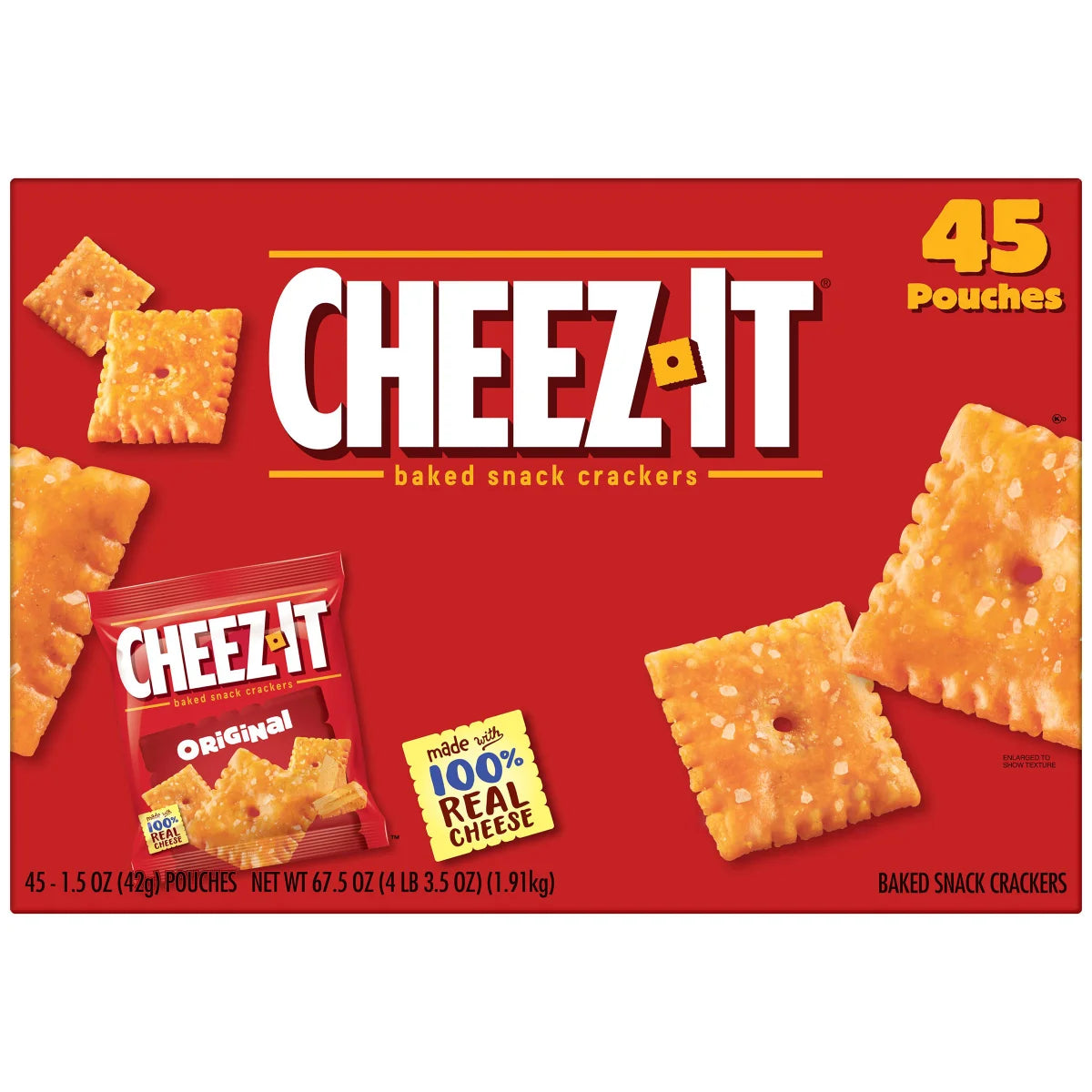 Cheez-It Crackers, Cheddar, 1.5 oz, 45-count