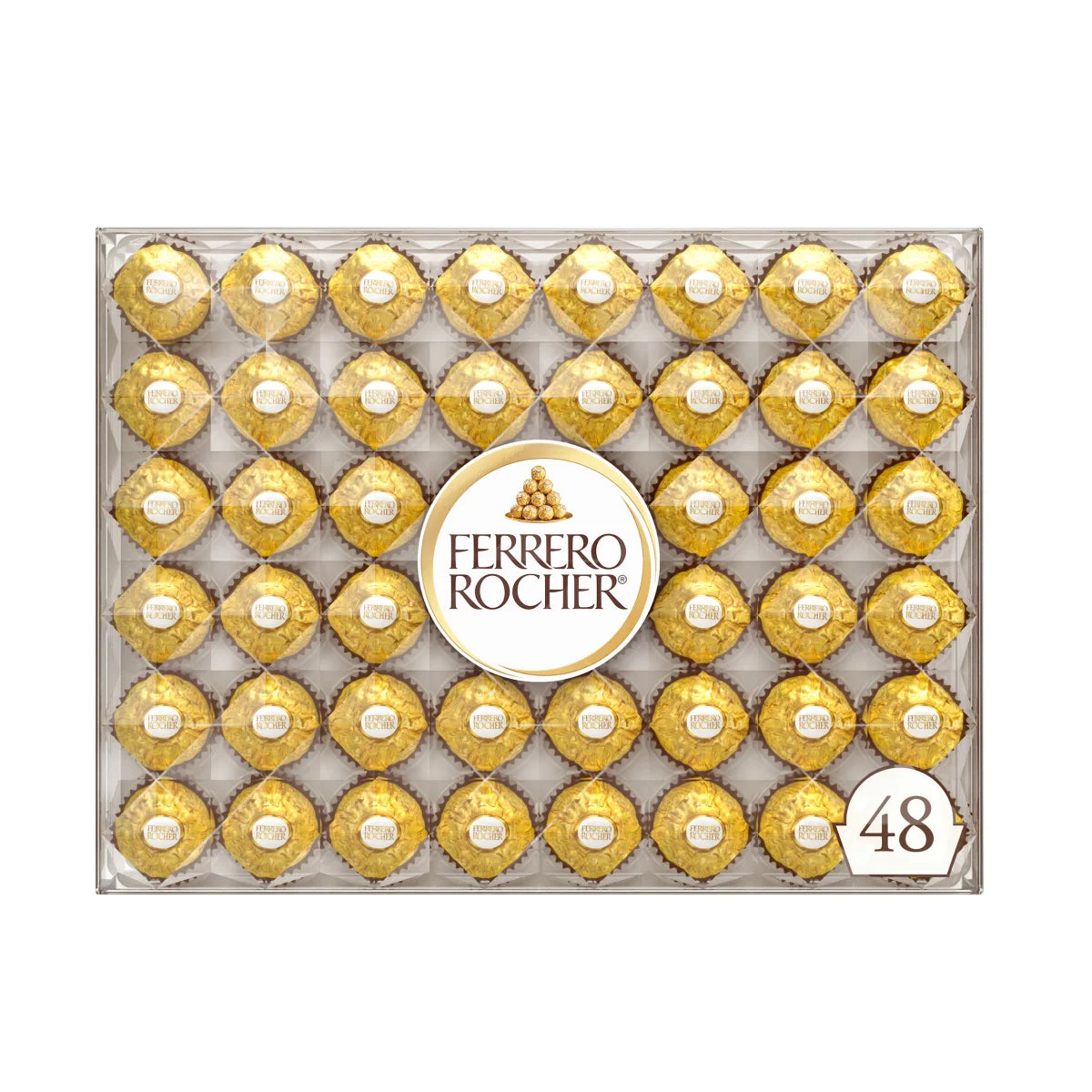 Ferrero Rocher, Doce de Chocolate ao Leite e Avelã, 21,2 oz, 48 unidades