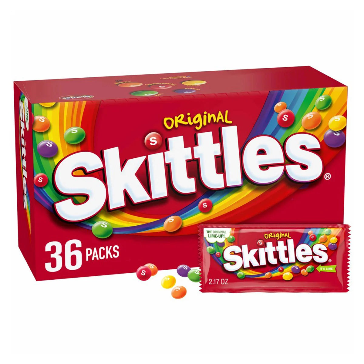 Skittles Original Chewy Candy, Full Size, 2.17 oz, 36-count