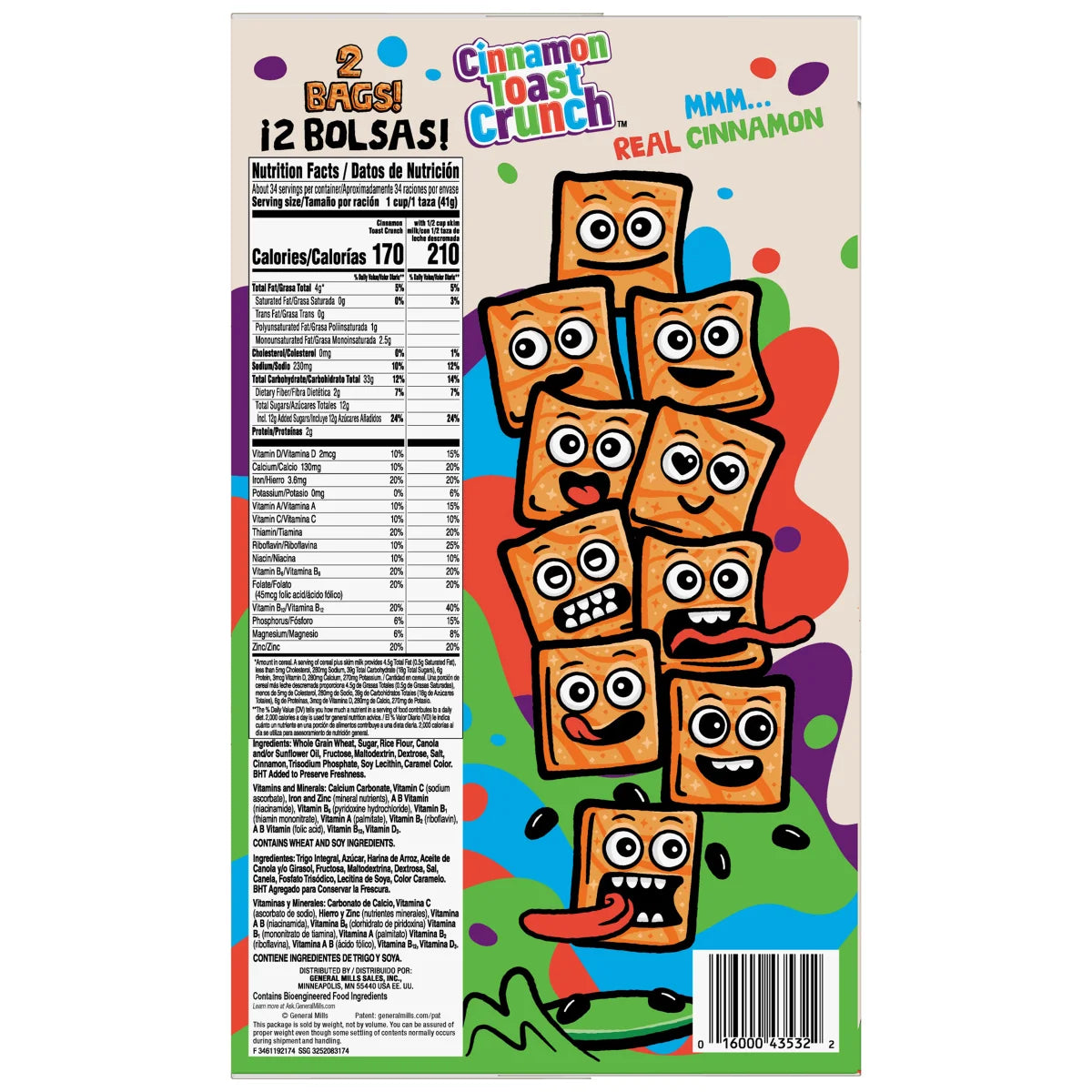 Cinnamon, Toast Crunch Cereal, 49.5 oz
