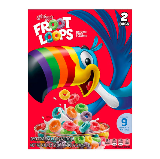 Kellogg's Froot Loops Breakfast Cereal, 2 pk.