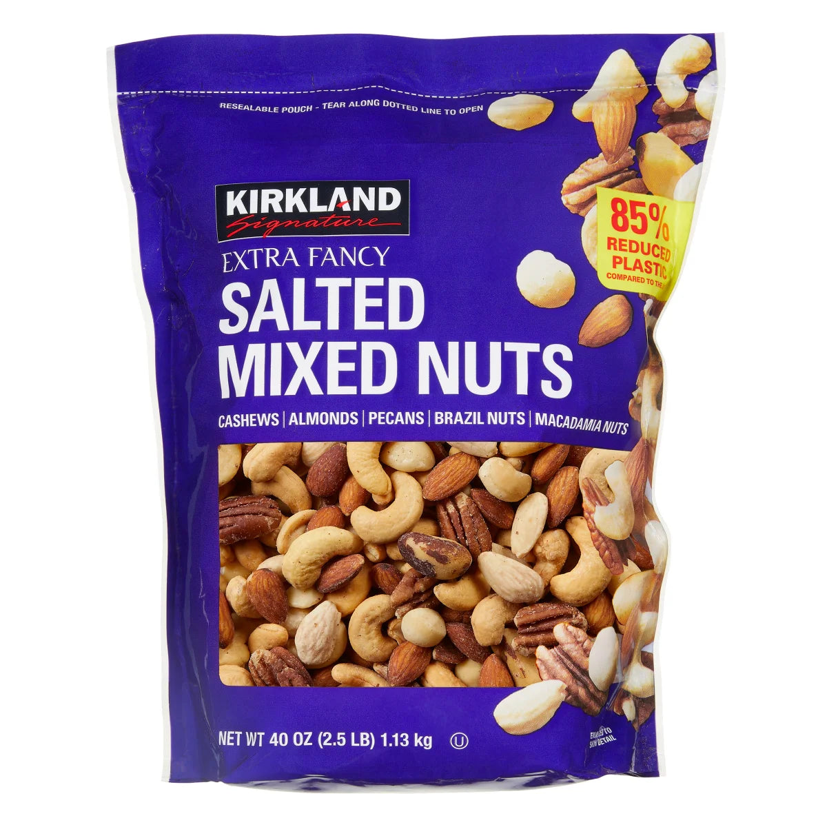 Kirkland Signature Extra Fancy Mixed Nuts, Salted, 2.5 lbs