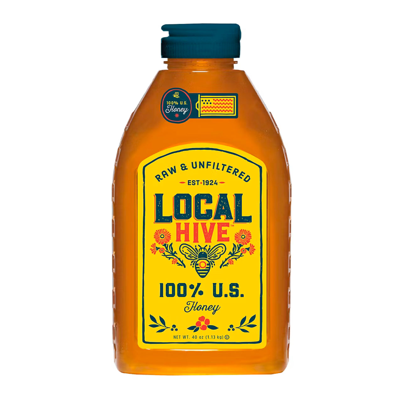 Local Hive Honey 100% U.S. Raw Honey, 40 oz.