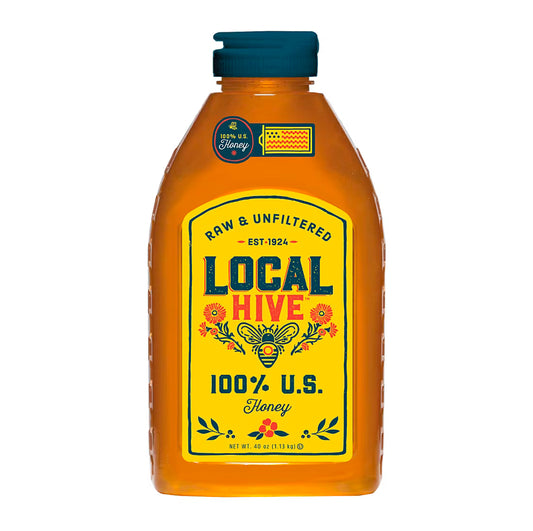 Local Hive Honey 100% U.S. Raw Honey, 40 oz.