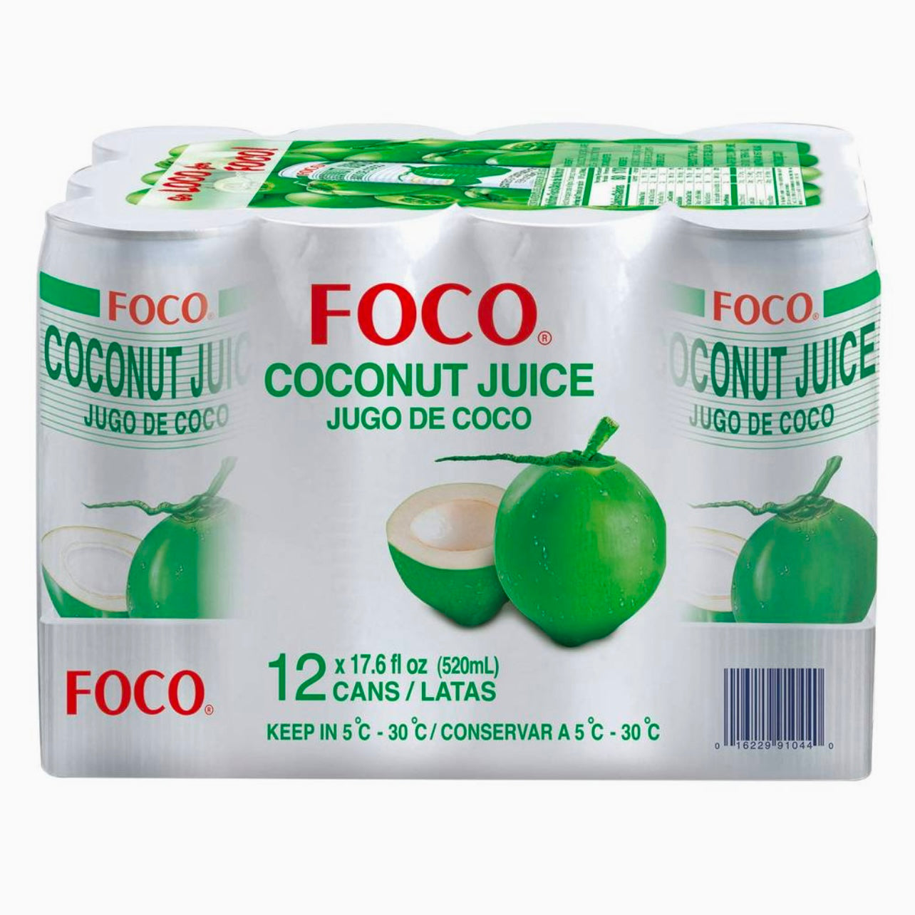 Foco Coconut Juice (12 x 17.6 fl oz)