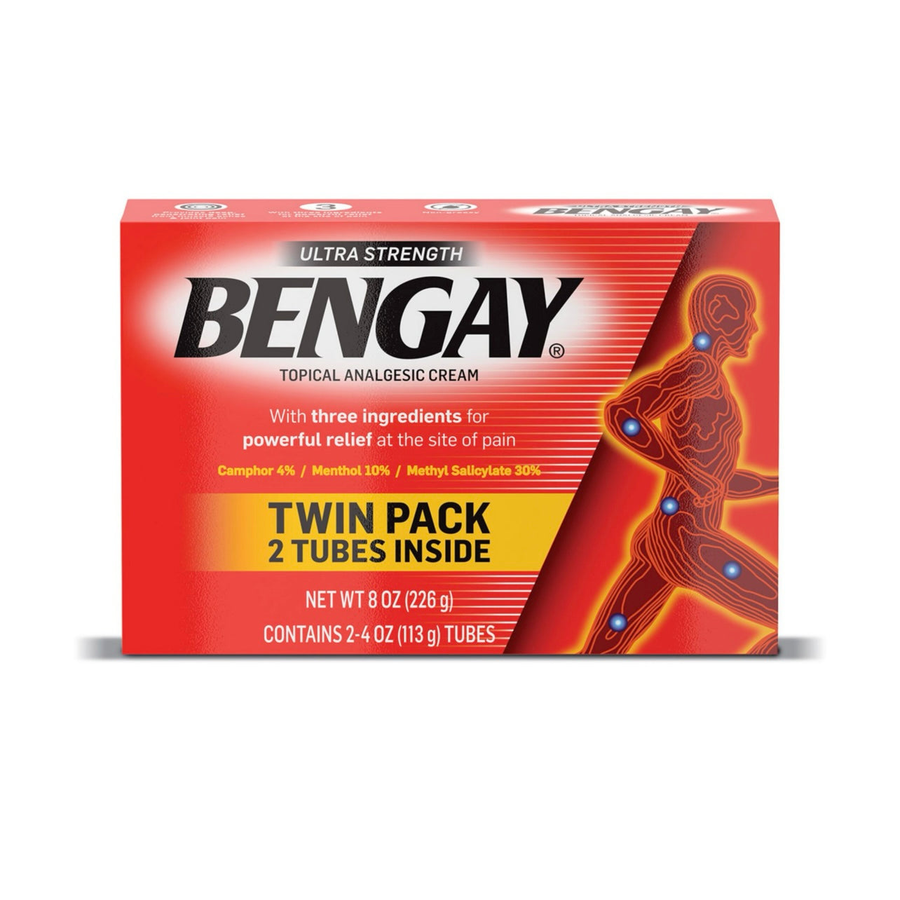 Ultra Strength BENGAY, Non-Greasy Topical Pain Relieving Cream, 8 Ounces