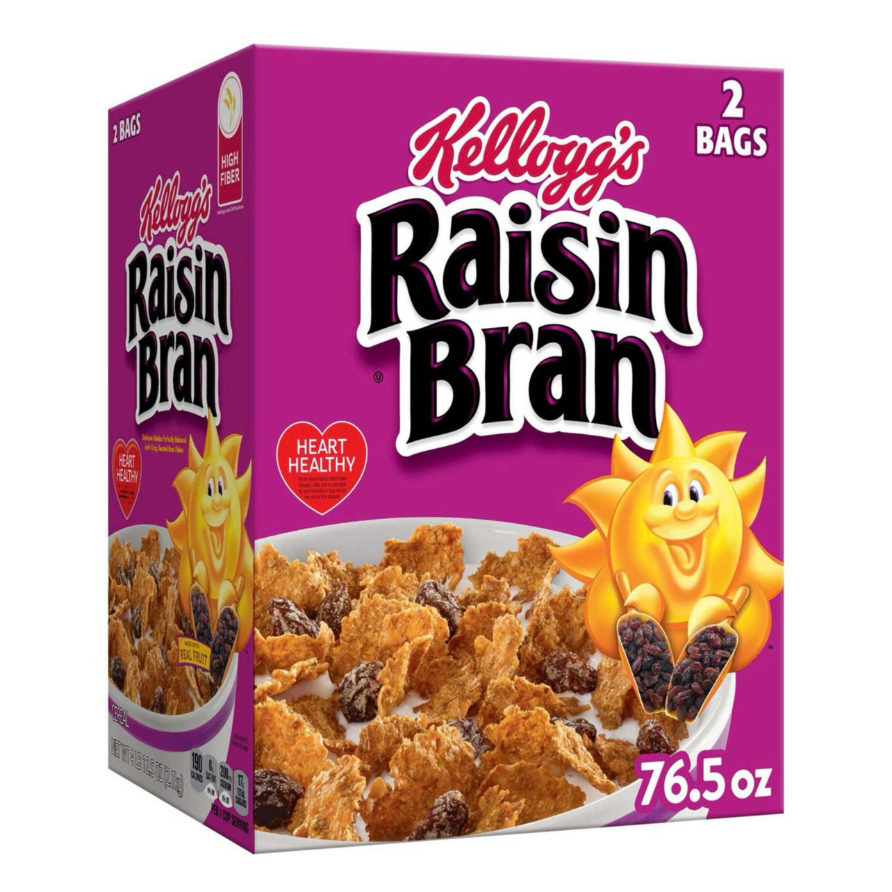 Kellogg's Raisin Bran Breakfast Cereal, 2 pk.