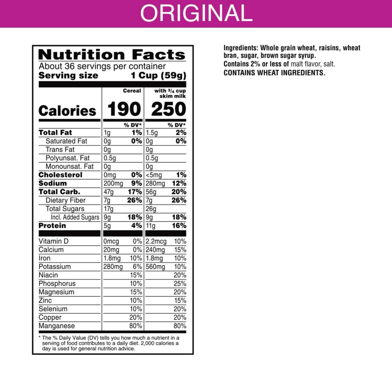 Kellogg's Raisin Bran Breakfast Cereal, 2 pk.