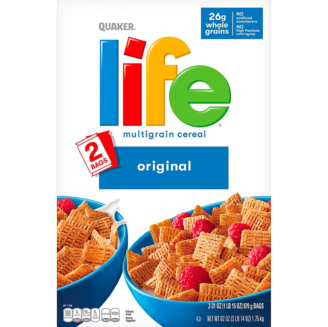 Quaker Life Cereal, 2 pk./31 oz.