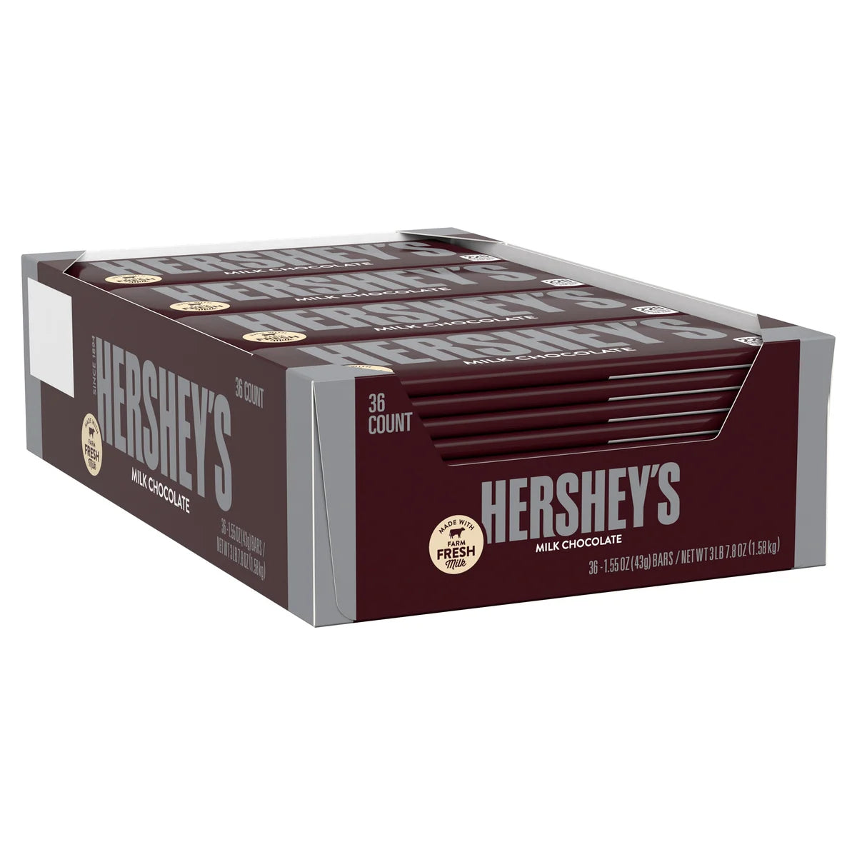 Hershey's Milk Chocolate, 1.55 oz, 36-count