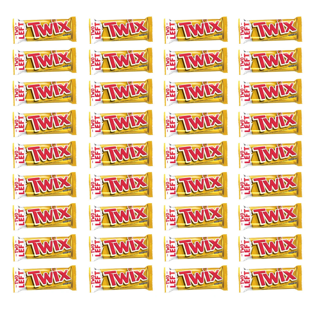 Twix Caramel Cookie Chocolate Candy Bar, Full Size, 1.79 oz, 36-count