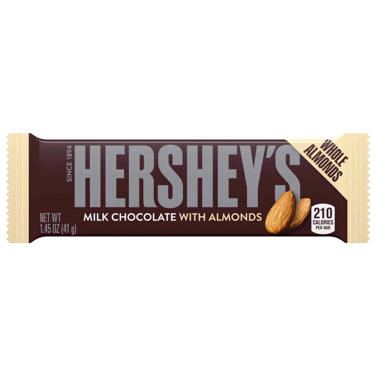 Hershey's Milk Chocolate With Almonds, 1.45 oz, 36-count