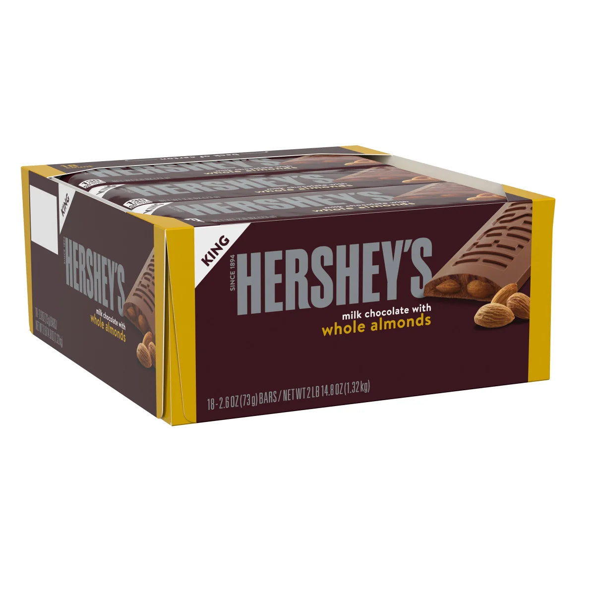Hershey's Milk Chocolate with Almonds, King Size, 18-count
