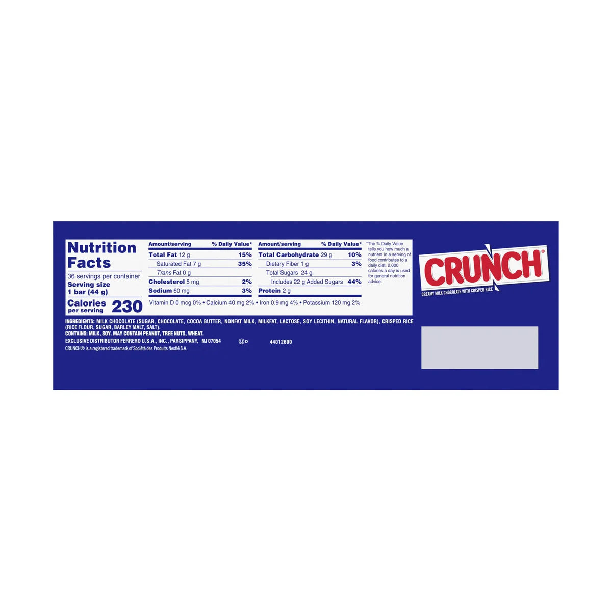 Crunch Candy Bar, 1.55 oz, 36-count