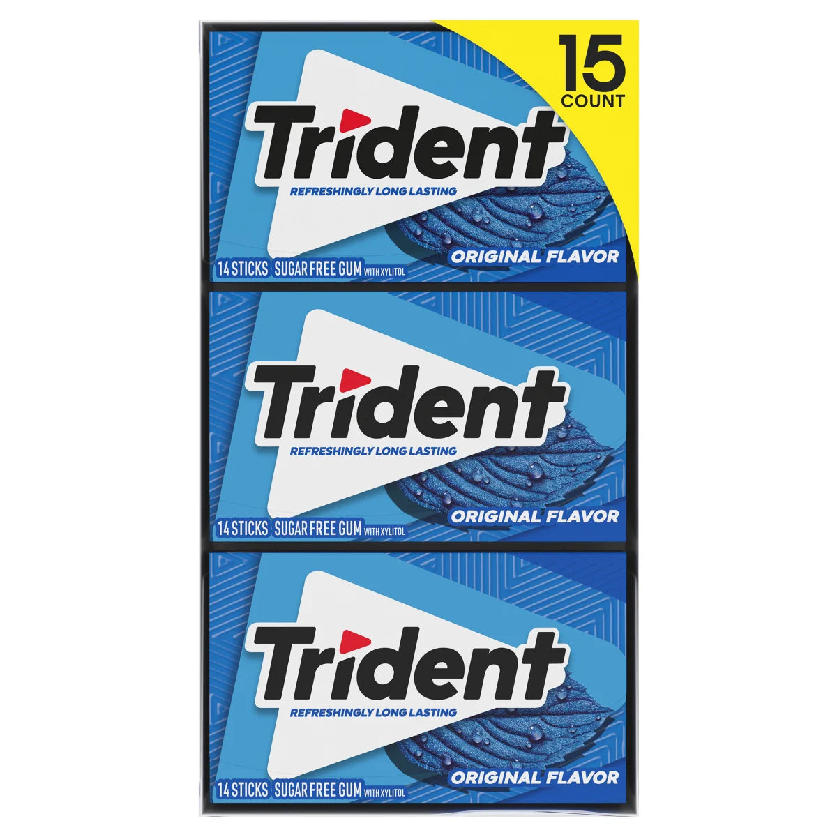 Trident Sugar Free Gum, Original, 14-count, 15-pack