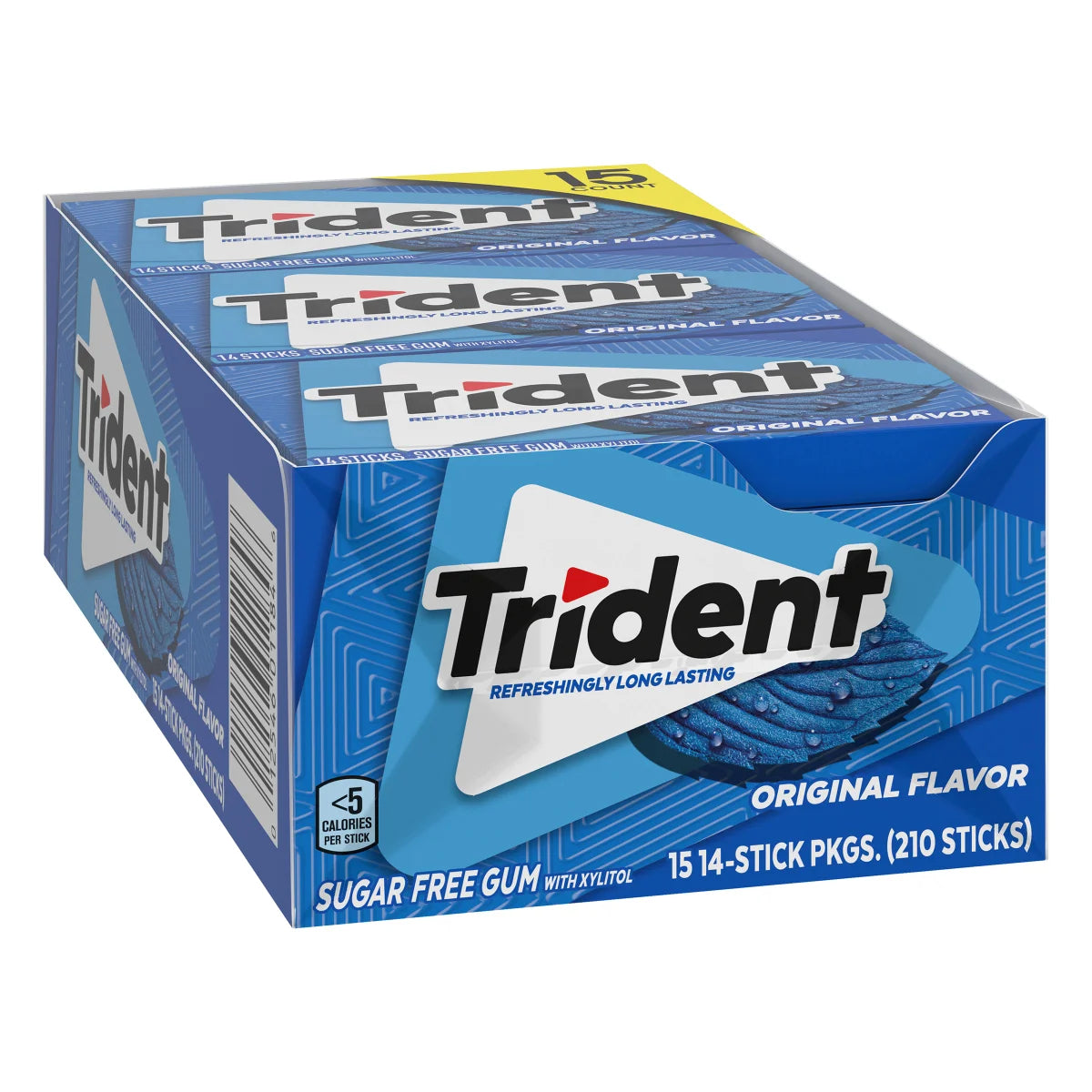 Trident Sugar Free Gum, Original, 14-count, 15-pack