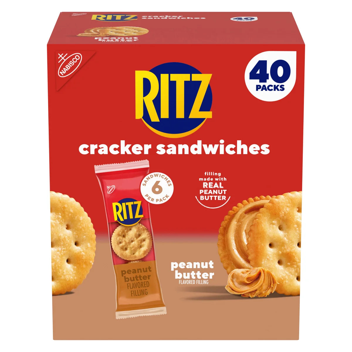 Ritz Cracker Sandwiches, Peanut Butter, 40-count