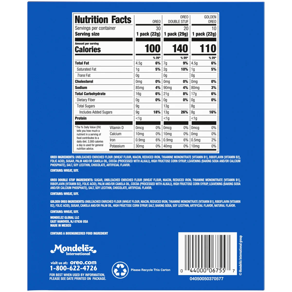 Oreo Cookies Variety Pack, 60-count