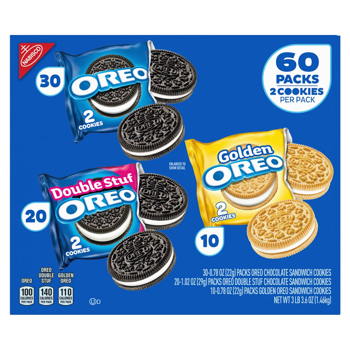Oreo Cookies Variety Pack, 60-count