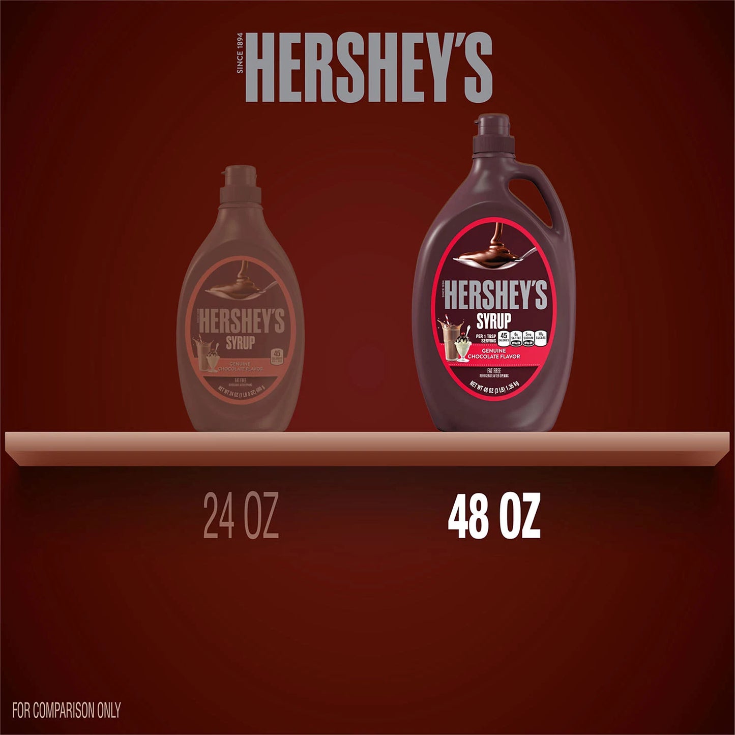HERSHEY'S Chocolate Syrup, 48 oz., 2 pk.