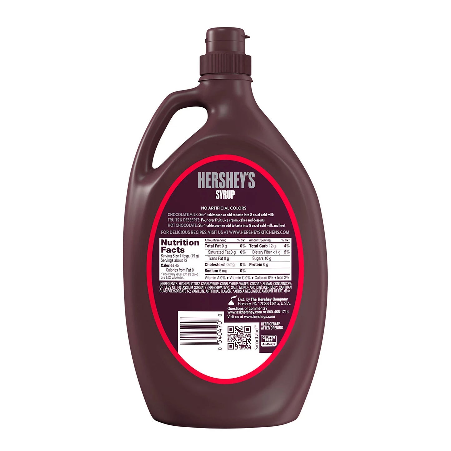HERSHEY'S Chocolate Syrup, 48 oz., 2 pk.