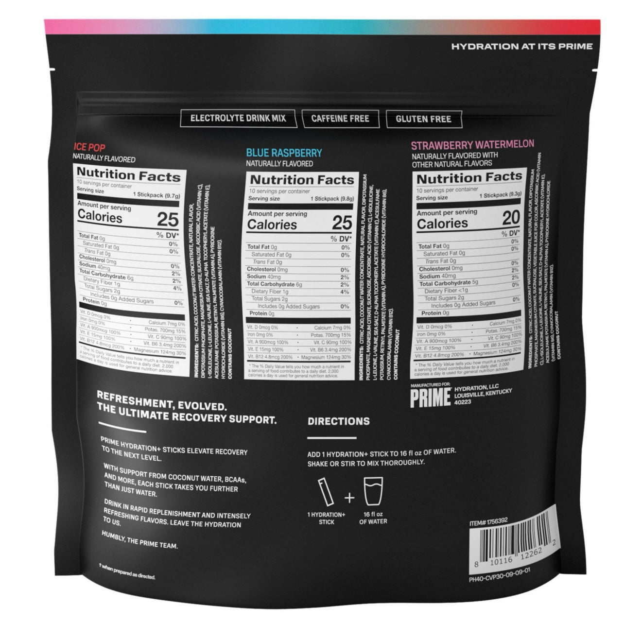 Prime Hydration + Electrolyte Powder Mix Sticks Variety Pack, 30 pk.