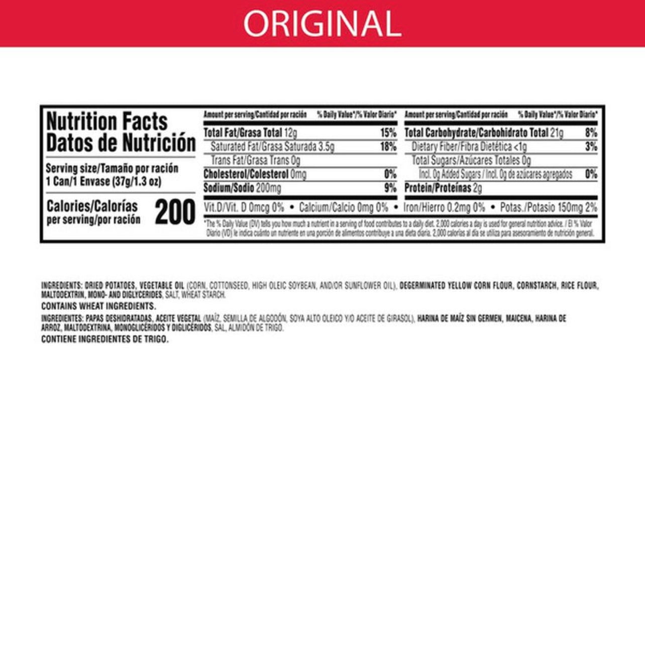 Pringles Potato Crisps Chips, Original (1.4 oz, 12 ct)