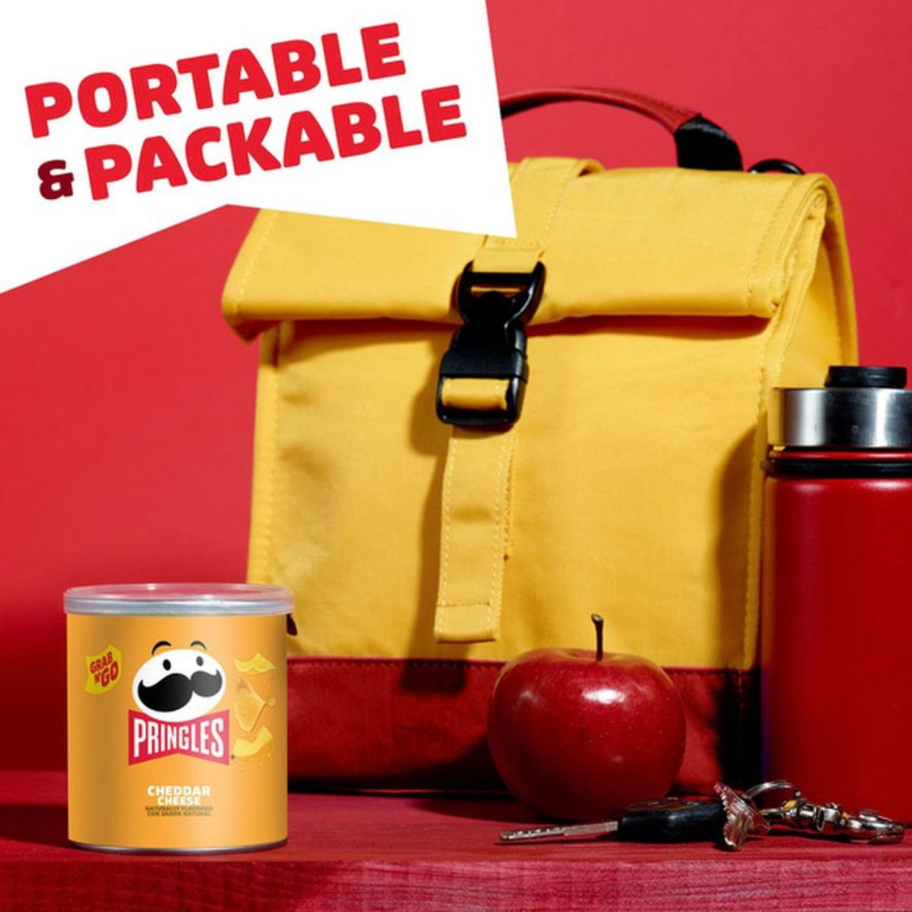 Pringles Potato Crisps Chips, Lunch Snacks, Office and Kids Snacks, Cheddar Cheese