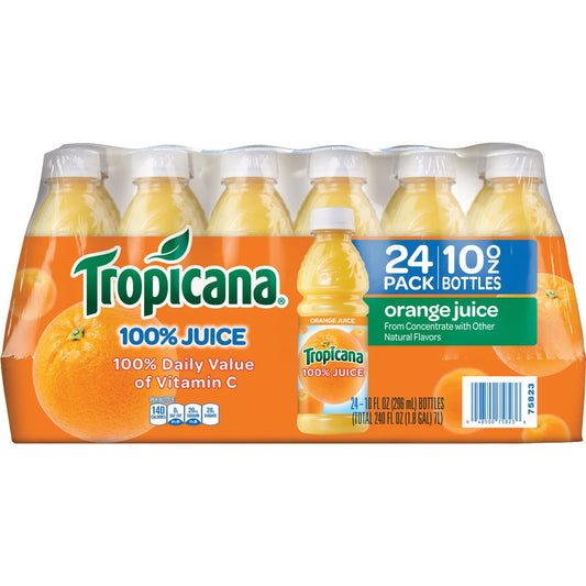Tropicana, 100% Orange Juice, 10 fl oz, 24-Count