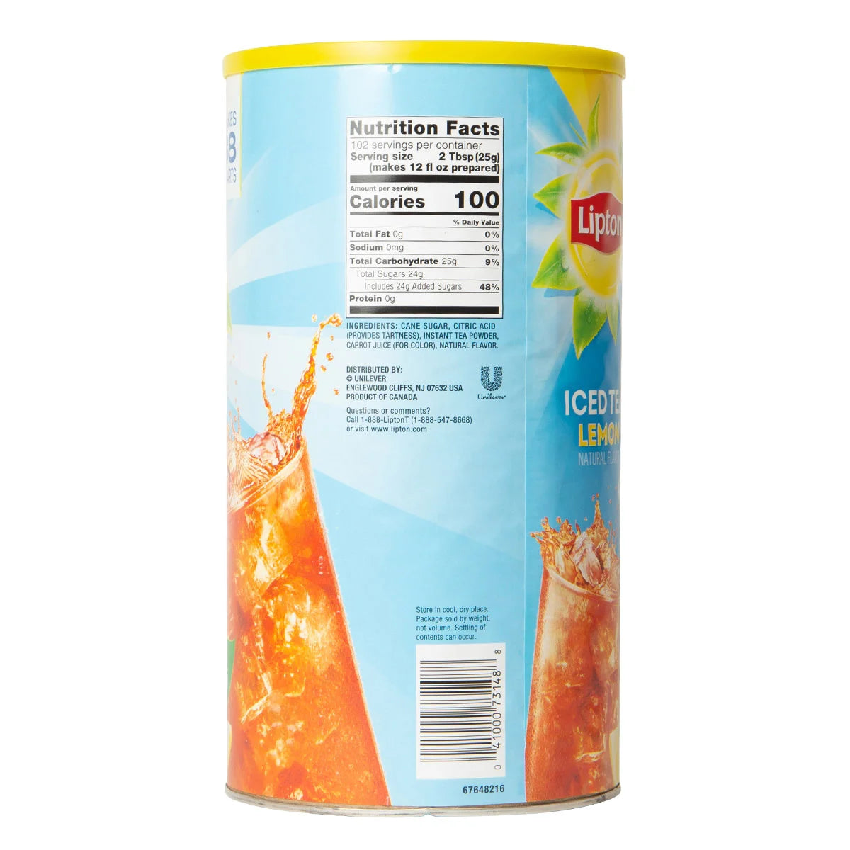 Lipton, Iced Tea Mix, Lemon, 5 lbs