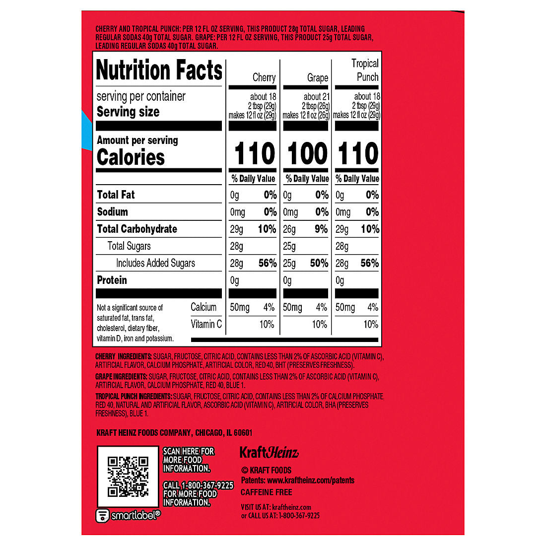 Kool-Aid Sugar Sweetened Artificially Flavored Powdered Drink Mix, Canisters, 3 pk./57 oz.